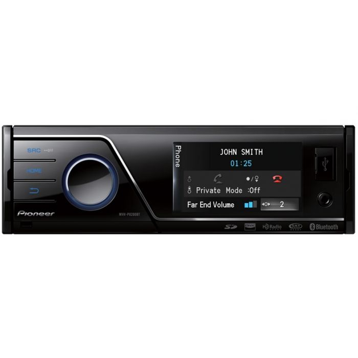 Pioneer MVHP8200BT Single DIN In Dash Digital Multimedia Receiver with