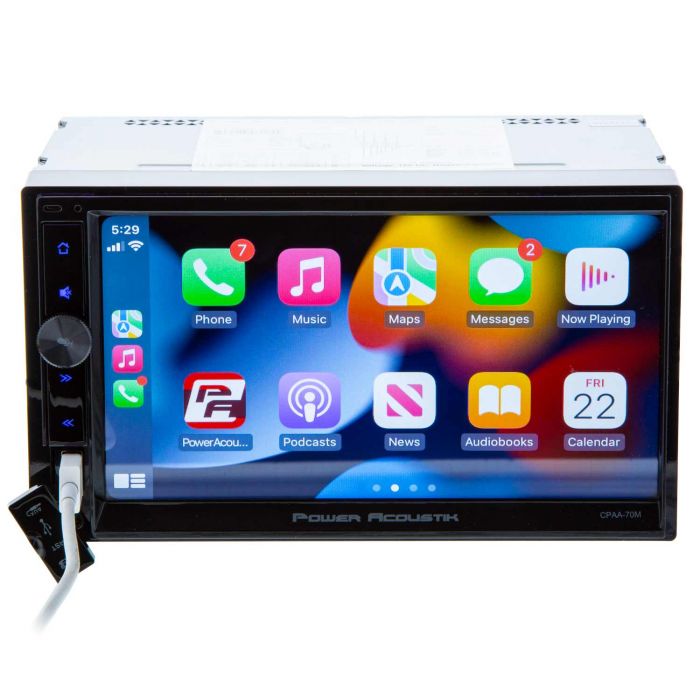 Power Acoustik CPAA70M 7" Double DIN Digital Media Receiver with Apple