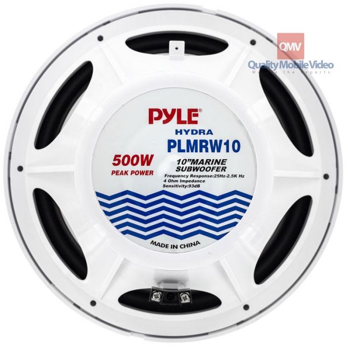 Pyle PLMRW10 10 inch Marine Subwoofer Single ohm voice coil