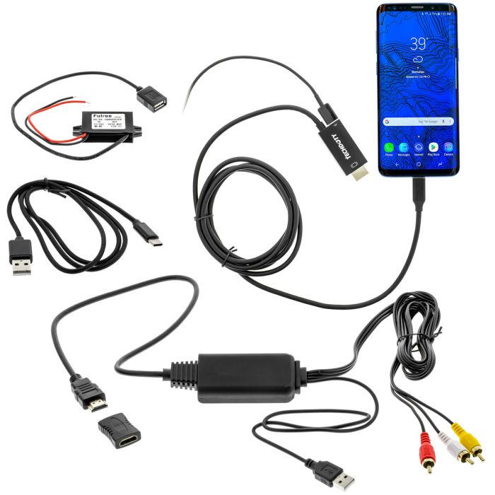 Ligner kiwi Retaliate QMV USB-C Android Mirroring Adapter Bundle with Charging