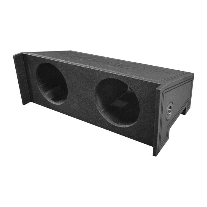 QPower QBJEEP10DF Sealed Down-Firing Subwoofer Enclosure for 1996 - 2018 Jeep  Wrangler CJ5/CJ7 Truck - ( Black Bed-Liner )