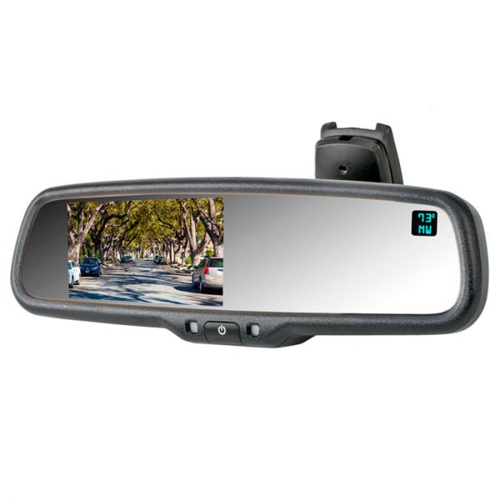 4.3" Auto Dimming 12V Car Rear View Mirror Monitor+12LED HD Rear View Camera Kit 