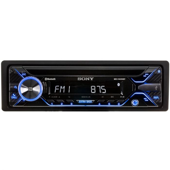 Sony MEX-N4200BT Single DIN Car Stereo Receiver with Bluetooth and NFC