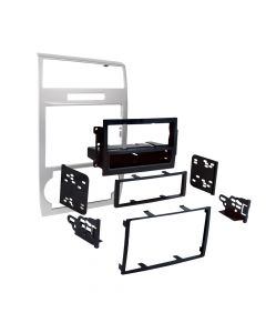 Metra 99-6519S Single or Double DIN Stereo Installation Dash Kit for 2005 - 2007 Dodge Charger and Dodge Magnum Vehicles - Silver finish