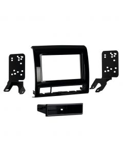 Metra 99-8235CHG Single or Double DIN Dash Kit for 2012 - 2015 Toyota Tacoma vehicles - High Gloss Charcoal