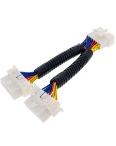 Accele OBD2T 16 Pin OBD2 T-Harness / Splitter (1) Male and (2) Female Cable Adapter