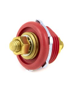 Accele PFC-250 3/8" Brass Waterproof Battery or Speaker Feeder Stud - Red