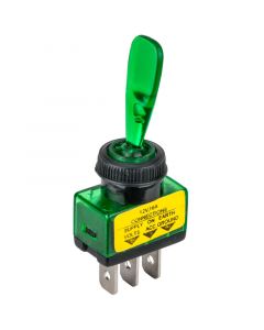 Accele 178GRN SPST Toggle Switch with Green LED indicator