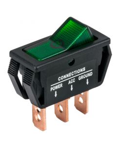 Accele 257GRN Rocker Switch with Green LED illumination - Main