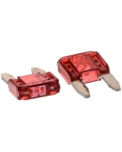 Accele 5605 10 Amp Low-Profile Mini ATM Fuses - 10 pack