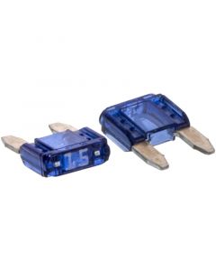 Accele 5606 15 Amp Low-Profile Mini ATM Fuses - 10 pack