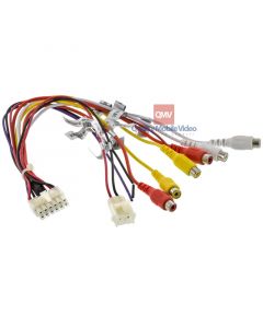 Audiovox 112-5216 12-Pin Main Power Harness with RCA in and out for AVX model overhead DVD players