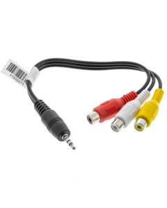 Audiovox 112-32271 3.5mm to RCA Audio Video input cable for overhead monitors back