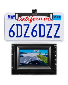 Audiovox ACA801 License Plate Mounted Backup Camera with Auto Trajectory Lines