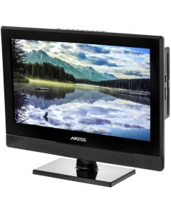 Axess TVD1805-15 15" HD LED TV with AC/DC power adapter and built in DVD