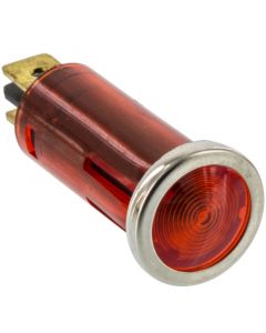 Battery Doctor 20543 12 Volt Flush Mount Red Indicator Light with Chrome Bezel