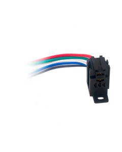 Quality Mobile Video BRS14MR 12 VDC Automotive 5-Pin Mini Relay Socket with interlock and mounting tab