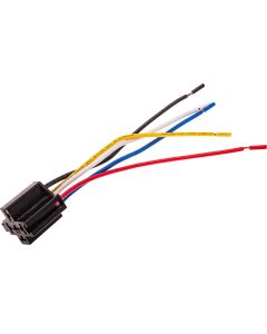 Quality Mobile Video BRS16 12 VDC Automotive 5-Pin Relay Socket with interlock - 16 Gauge leads