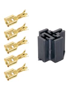 Quality Mobile Video BRST 12 VDC Automotive 5-Pin Relay Socket with (5) Crimp pins