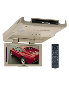 BME RS801 8 inch Overhead Rail Flip Down Widescreen LCD Monitor and Built In DVD Multimedia Player