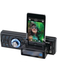 Discontinued - Boss Audio 754DI Solid State MP3 Receiver with Slide-Out iPod    Docking Station no Bluetooth