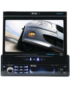 DISCONTINUED -Boss Audio BV9999BI 7" Single-DIN Motorized Touchscreen TFT DVD Receiver with Bluetooth & iPod Control