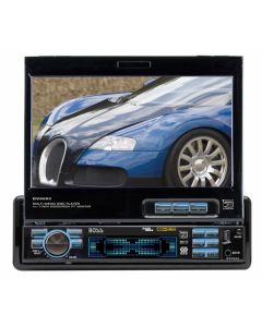 DISCONTINUED - Boss BV9992 Single DIN 7 Inch In Dash Motorized Flip Out Widescreen LCD Monitor and DVD Multimedia Receiver with AUX, USB, SD
