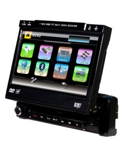 DISCONTINUED - Boyo (Vision Tech) AVN701S Single DIN 7 Inch In Dash Motorized Touchscreen DVD Multimedia LCD Widescreen Monitor w Bluetooth, GPS Navigation, USB, SD