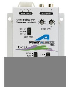 Power Acoustik C-1B Active 12dB Electronic Subwoofer Crossover Network with High or Low Level Input