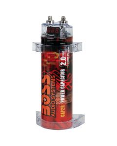 Boss Audio CAP2R Red Chrome Capacitor 2 Farad