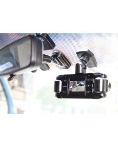 The original Dash Cam 2 4SK606 720p High Definition Dash Dual Camera with 2 inch LCD monitor - mounted on windshield
