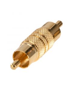 Accele 0013G Male to Male Gold RCA Barrel Connectors