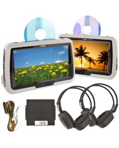 Autopro ATP90M 9 inch Universal attachable DVD headrest Monitor system - Complete package