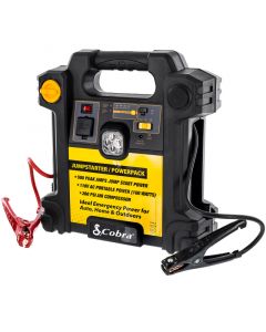 Cobra CJIC 250 300-Amp Portable Jump-Start/Air Compressor with AC / DC Power Outlets