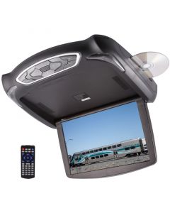 Concept Chameleon CFM-135 Overhead DVD Player - Right front view with DVD loaded