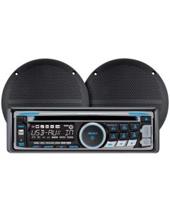 Dual CP662B Marine 4 x 50 Watt CD/MP3/WMA Receiver with USB Port and 6.5 Inch Speakers Combo Package