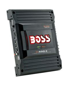 Boss D400-2 2-Channel MOSFET Bridgeable Power Amplifier with Remote Subwoofer Level Control