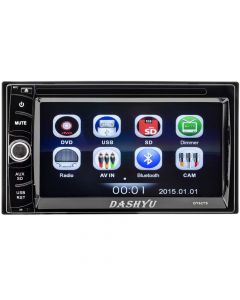 Dashyu DY62TS 6.2 Inch Double DIN Car Stereo DVD Bluetooth Receiver with 4 Camera Inputs