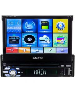 Dashyu DY7TS 7 Inch Single DIN Flip-Up Car Stereo DVD Bluetooth Receiver 