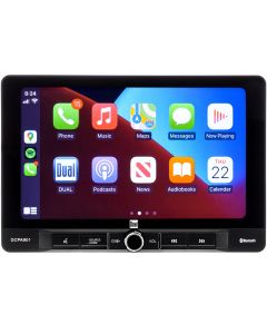 Dual DCPA901 9" Single DIN Digital Media Receiver with Apple CarPlay, Android Auto and Over-sized Capacitive Display