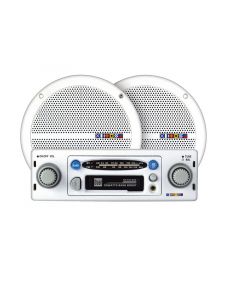 Dual MXCP22 Marine AM/FM Cassette Receiver and 6.5 inch Dual Cone 60 Watt Speaker Pair Combo Pack