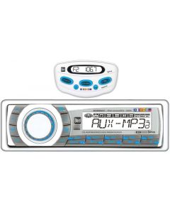 DISCONTINUED - Dual MXDMA8030 Marine 200 Watt Single DIN CD/MP3/WMA Receiver with Motorized Detachable Face, iPlug Adapter and MWR30 Remote Control
