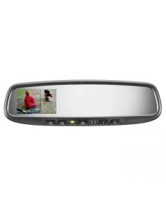 Gentex 50-GENK3350S 3.5 inch Auto-Dimming Rear View Mirror Monitor with Homelink Transmitter, Compass Display and Temperature Display