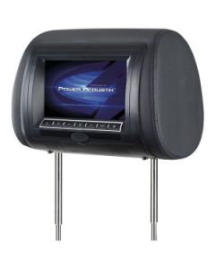 POWER ACOUSTIK HDVD‐75CC Preloaded Universal Headrest LCD Monitor with 3 Interchangeable Skins (With Front-Loading DVD/MP4 Player) For Vehicles