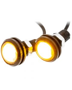 Heise HE-BALA 12 Volt Black Flush Mount 3 Watt LED Light - Amber