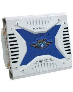 Pyle PLMRA420 Elite Series Waterproof Marine Bridgeable MOSFET Class AB Amp (4 Channels, 1,000 Watts)