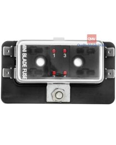 Quality Mobile Video BLM-I-304 4-Gang ATM Fuse Block with LED indicator