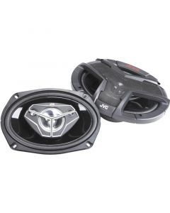 JVC CS-V6948 6 x 9 inch 4-Way Coaxial Speakers with PEI Tweeters - With and without grill