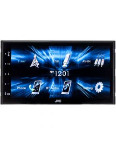 JVC KW-M150BT Double DIN 6.8" Digital Multimedia Receiver with Bluetooth, USB Mirroring for Android, SWC Connections and Capacitive Touchscreen 