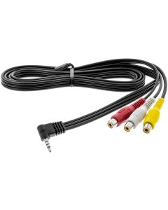 Kenwood CA-C3AV 3.5mm to RCA Audio Video input cable for select Multimedia Radios